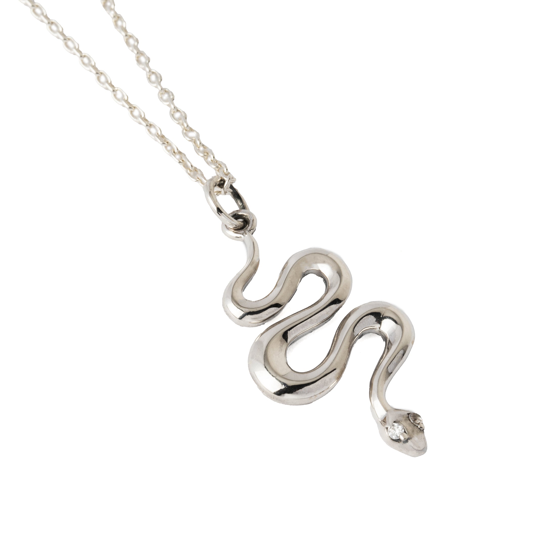 Serpent Charm Necklace right side view