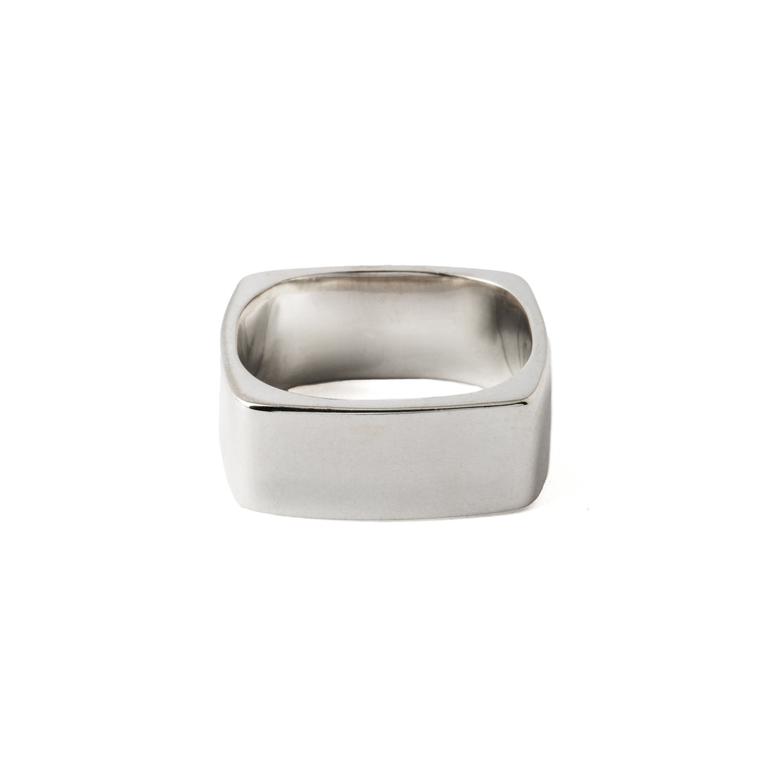Silver Cubical Ring frontal view