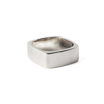 Silver Cubical Ring right side view