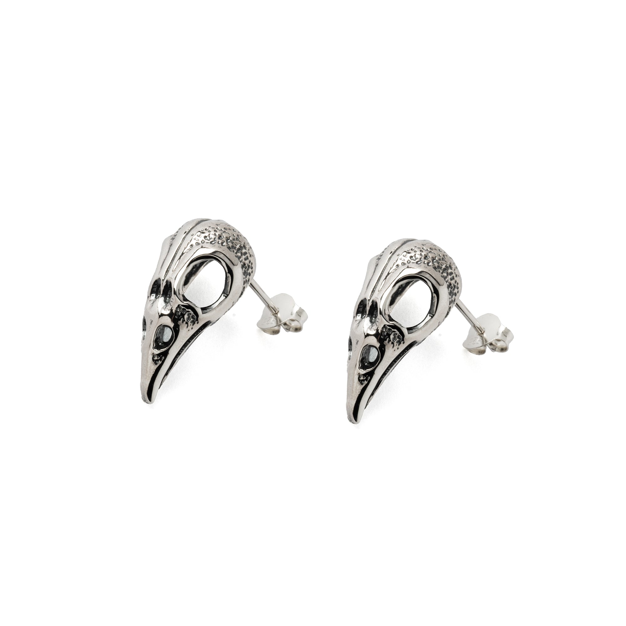 Raven Skull Studs