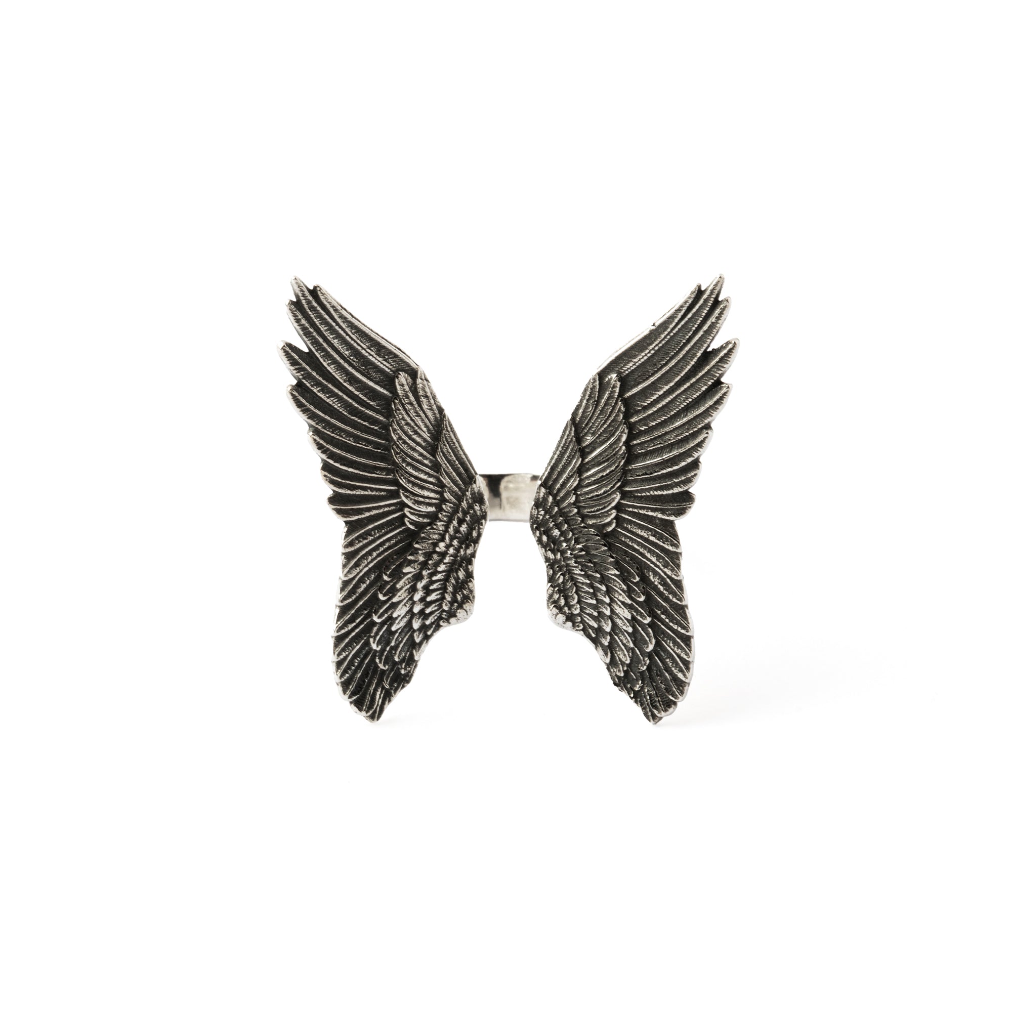Silver Angel Wing Adjustable Ring