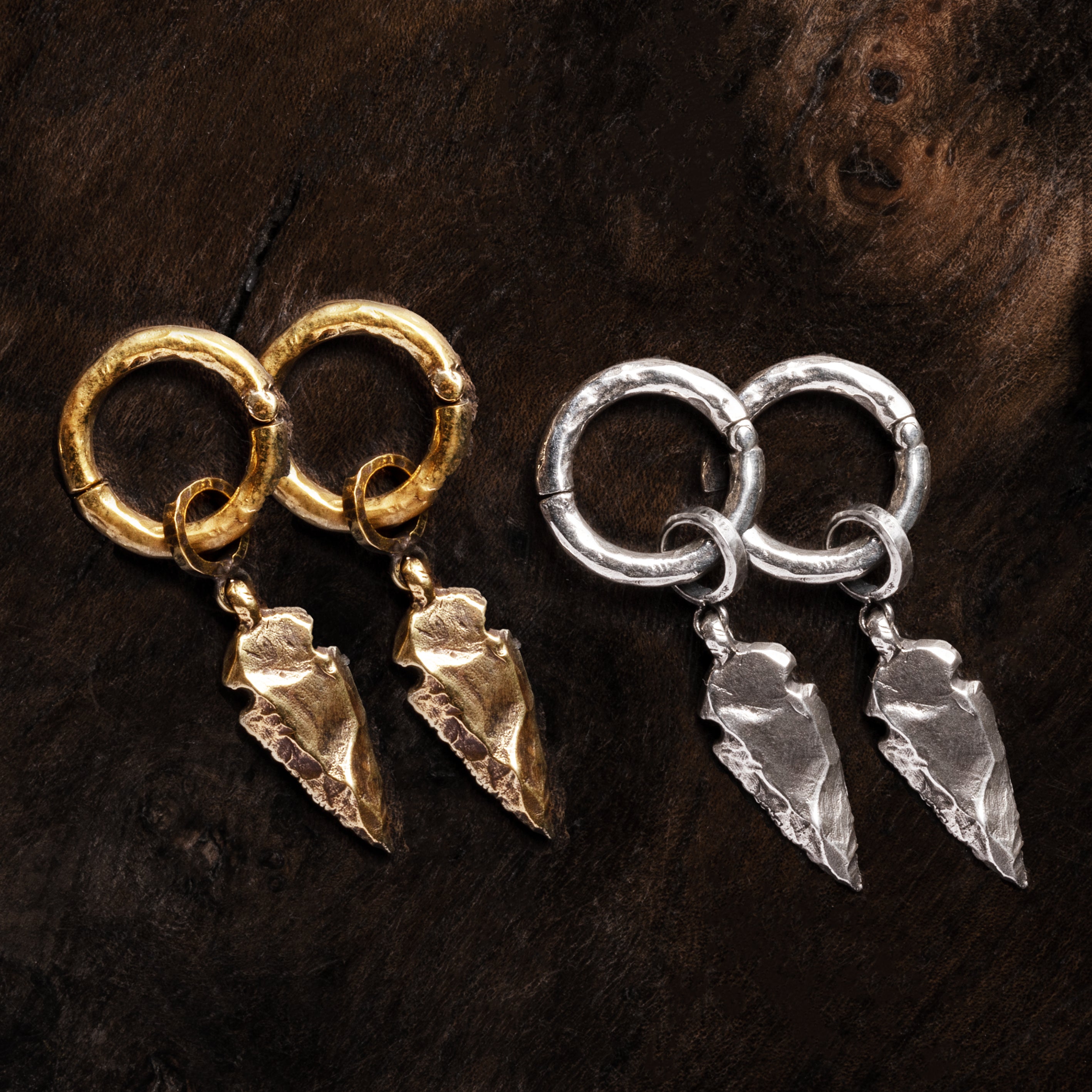 Silver Arrowhead Ear Hangers