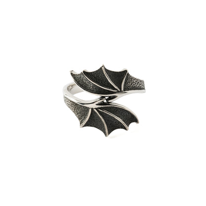 Silver Bypass Dragon Wing Ring