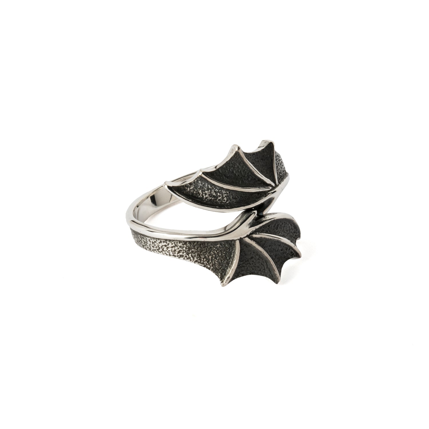 Silver Bypass Dragon Wing Ring