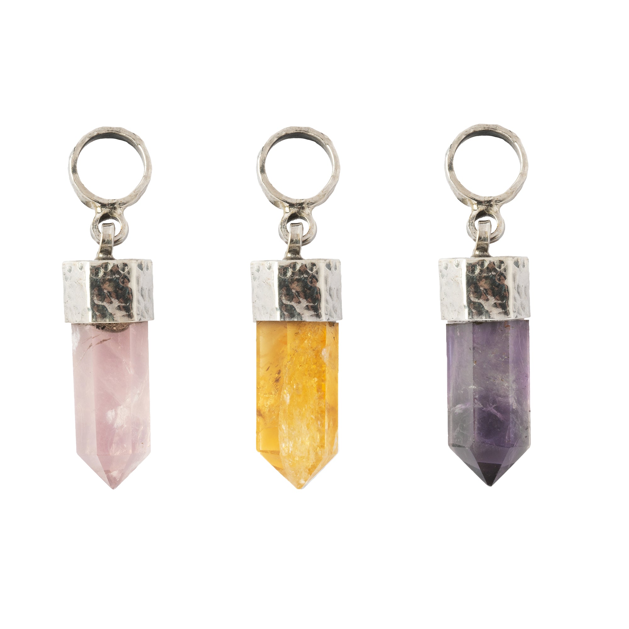 Silver Pendant with Stones