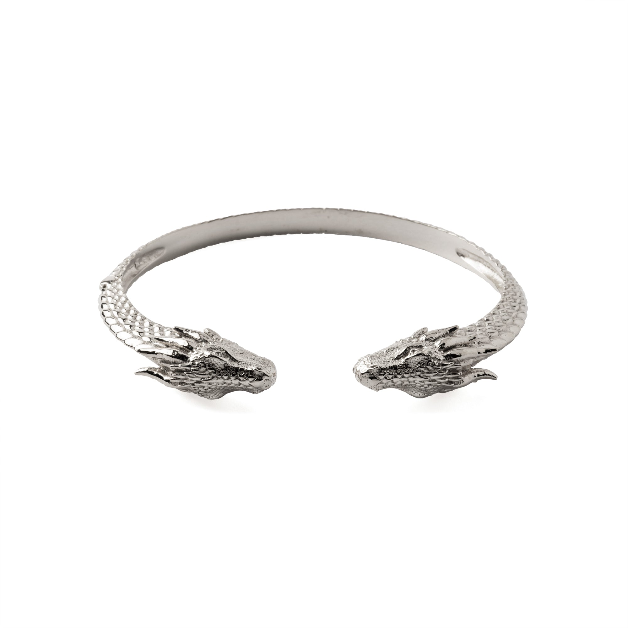 Silver Dragon Cuff Bracelet frontal
 view