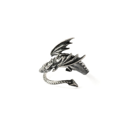 Silver Dragon Adjustable Wrap Ring 