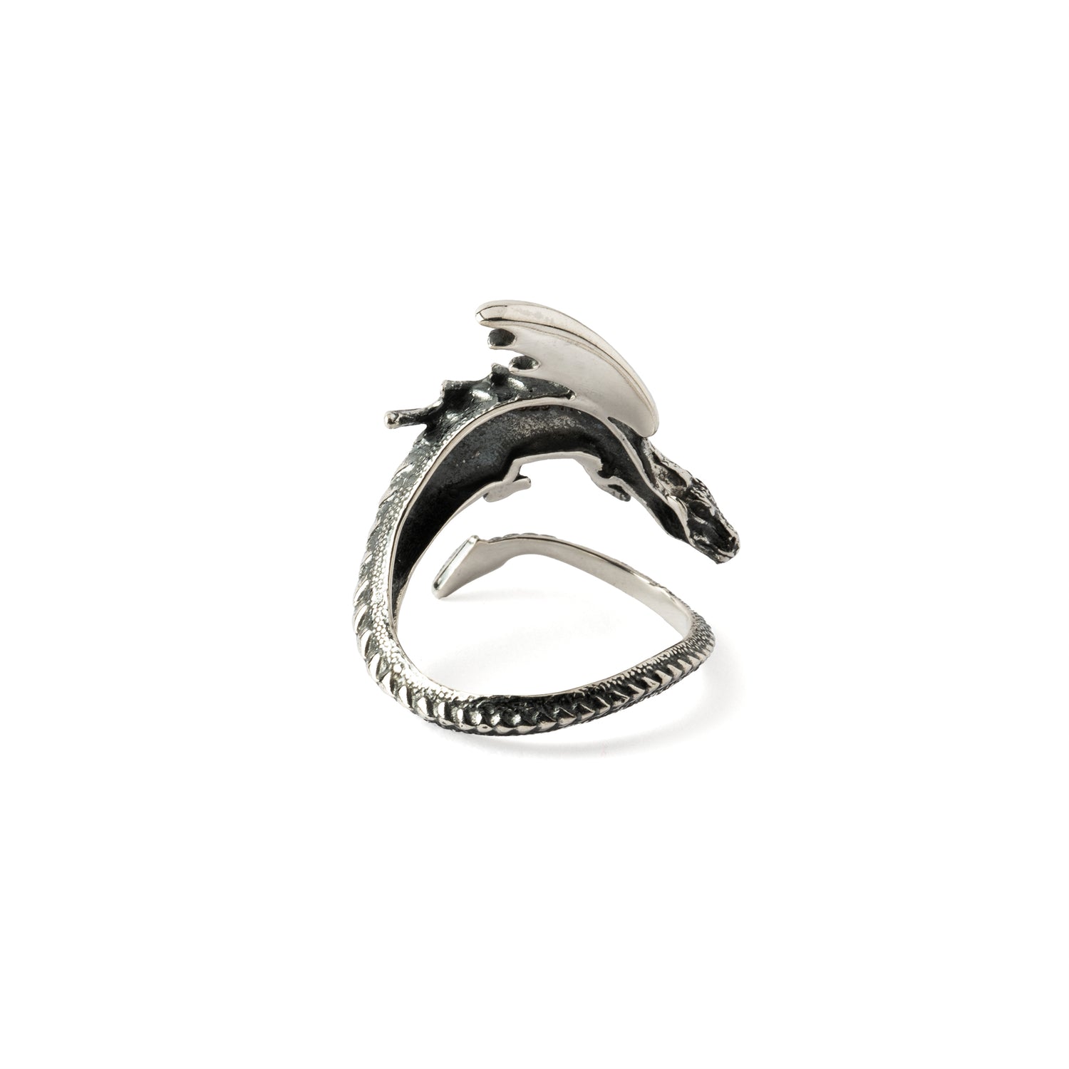 Silver Dragon Adjustable Wrap Ring 