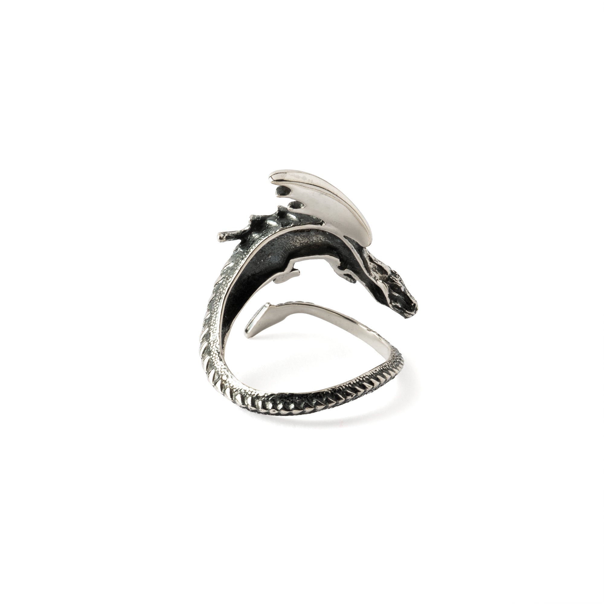Silver Dragon Adjustable Wrap Ring 