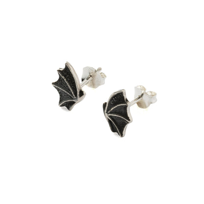 Silver Dragon Wings Studs