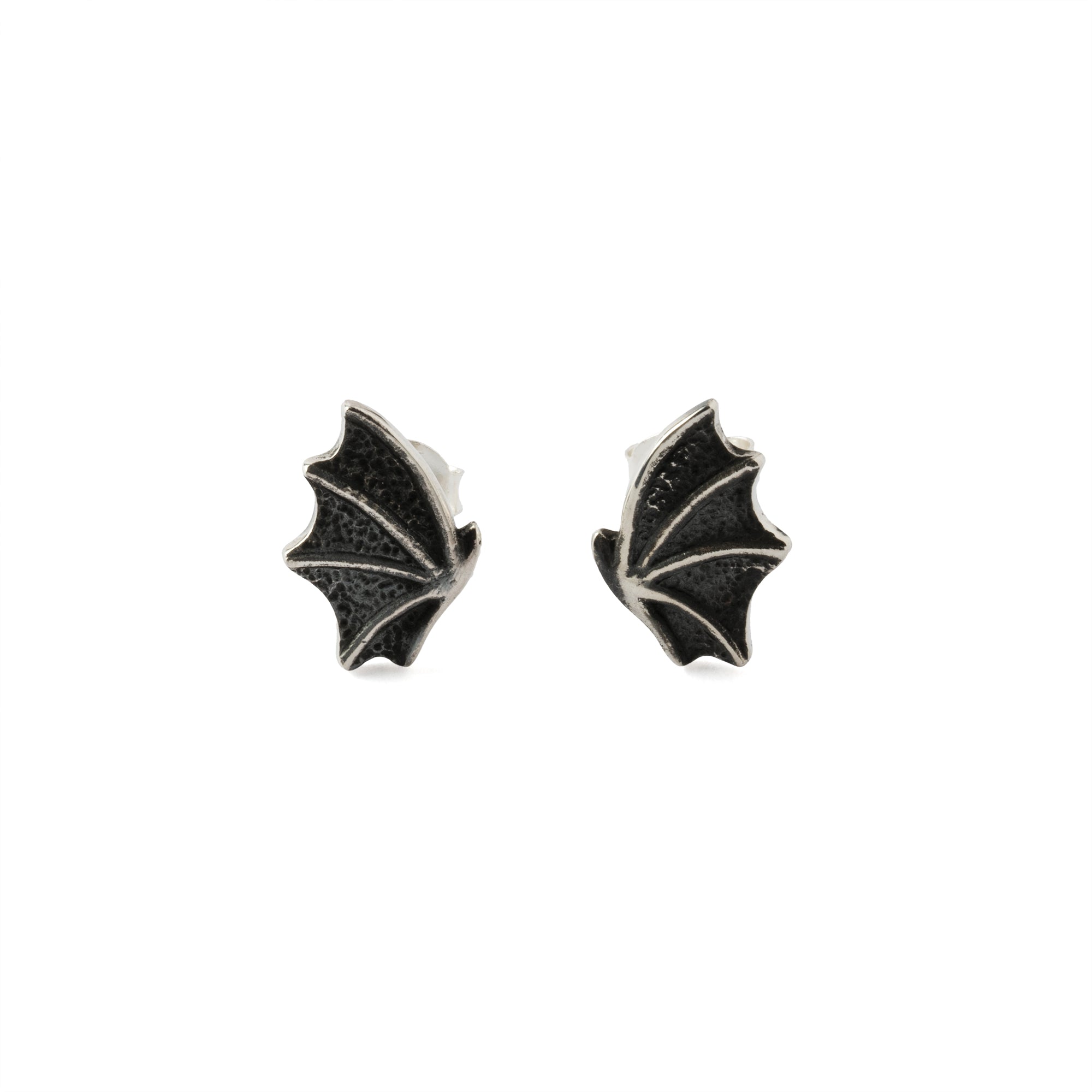 Silver Dragon Wings Studs