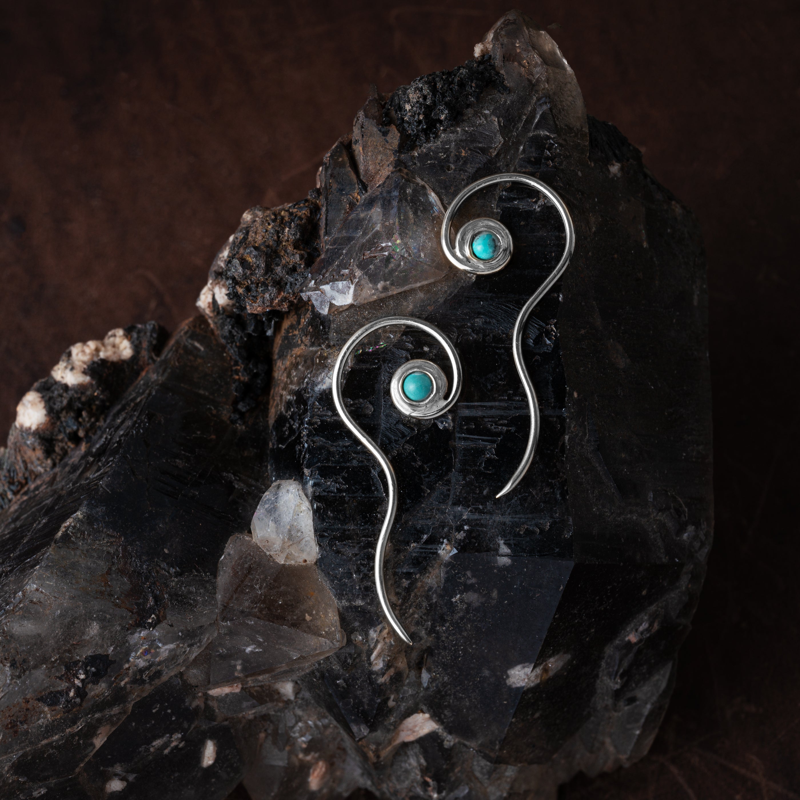 Silver &amp; Turquoise Wailuku Earrings