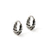 Silver Twisted Teardrop Huggie Hoop Earrings