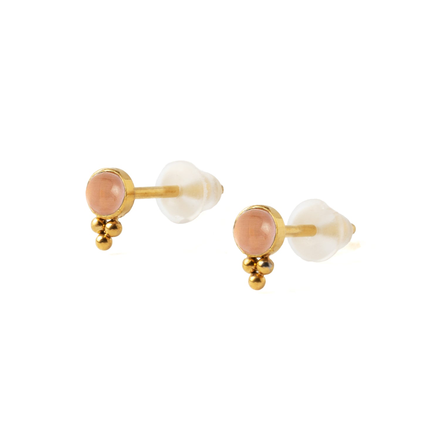 Siti Golden Ear Studs with Cat Eye