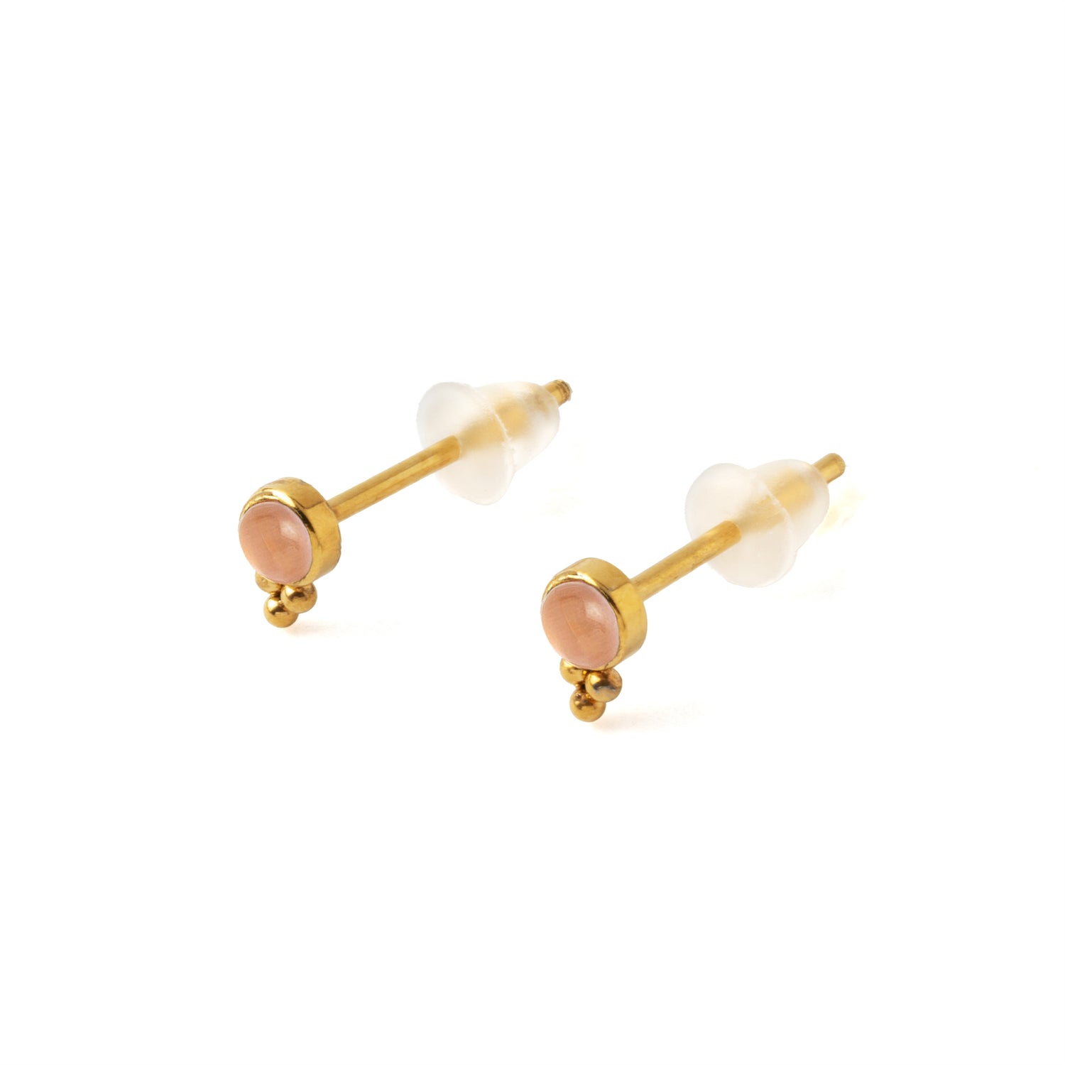 Siti Golden Ear Studs with Cat Eye