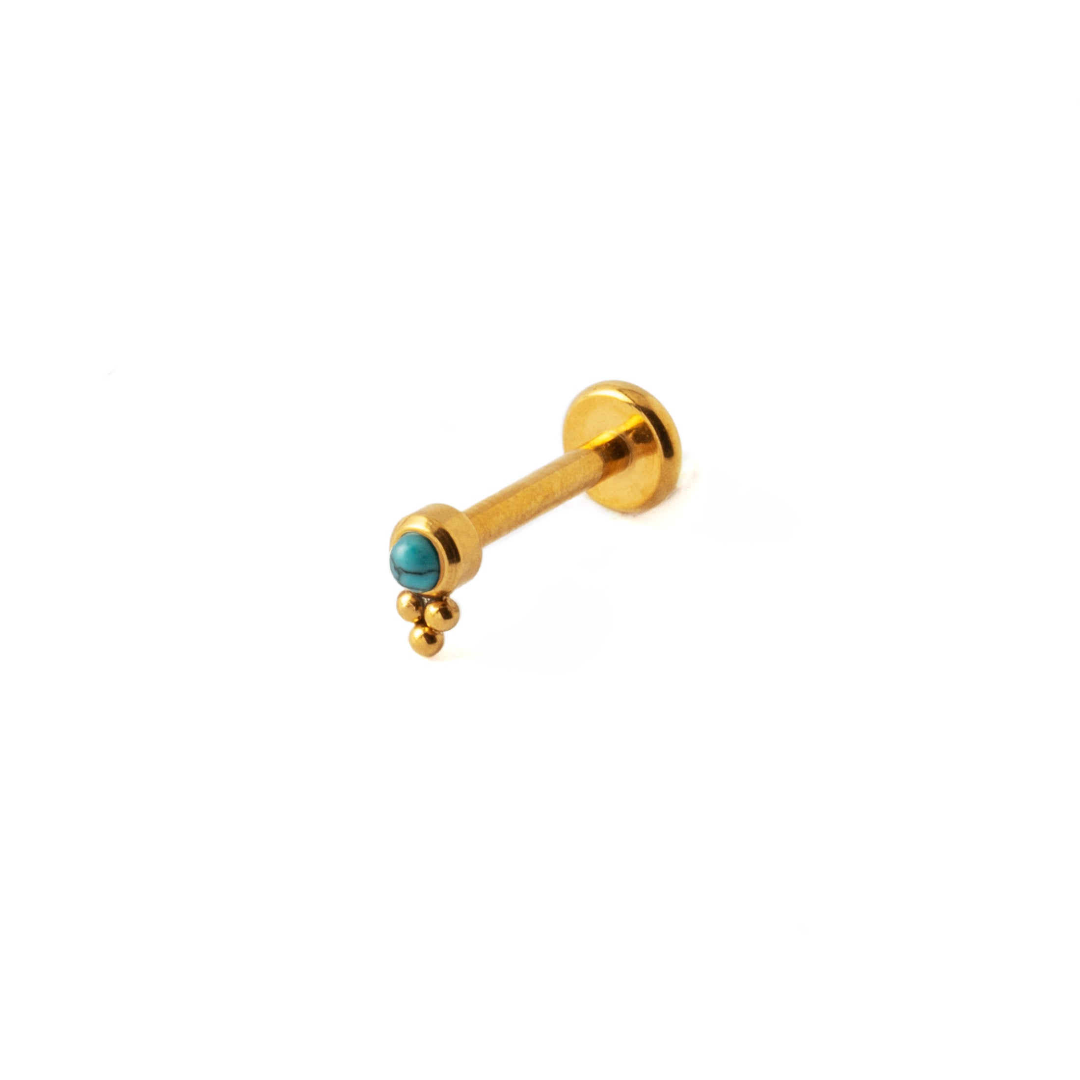 Siti Golden Labret with Turquoise right side view
