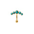 Siti Golden Navel Piercing with Turquoise frontal view