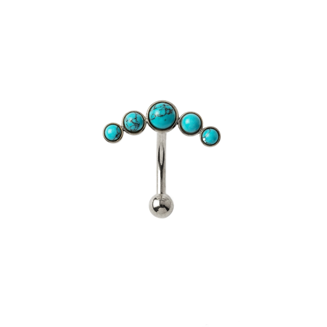 Siti Navel Piercing with Turquoise frontal view