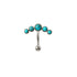 Siti Navel Piercing with Turquoise frontal view
