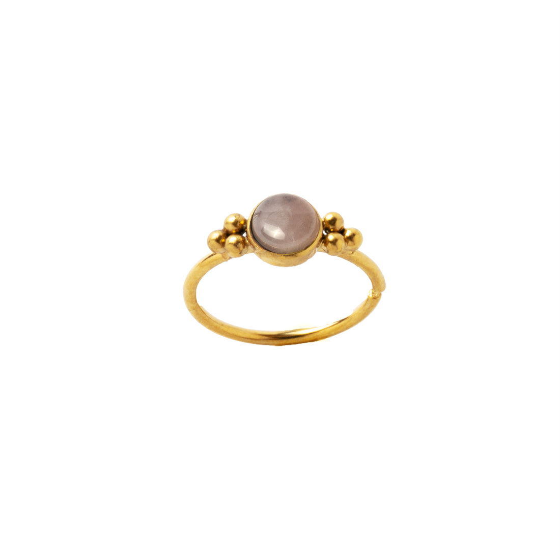 0.8mm (20g) Siti Golden Nose Ring with Rose Quartz