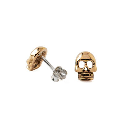 Skull Ear Studs front and back view