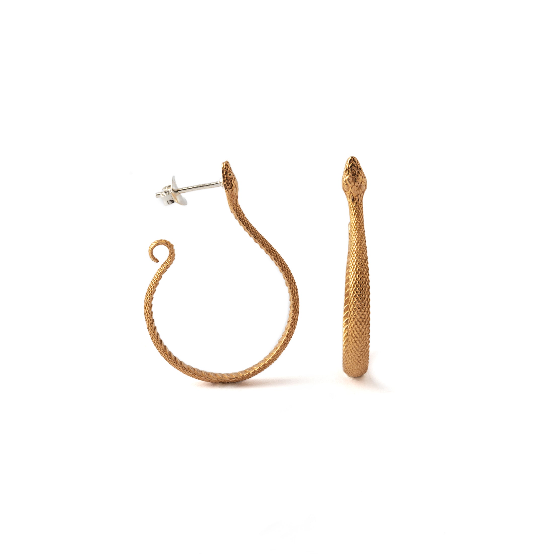 Snake Open Hoops front and side view