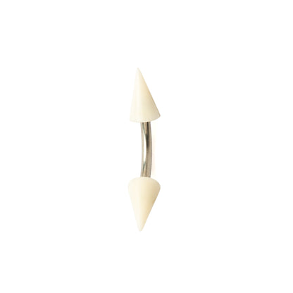 Bone Spikes Curved Barbell piercing
