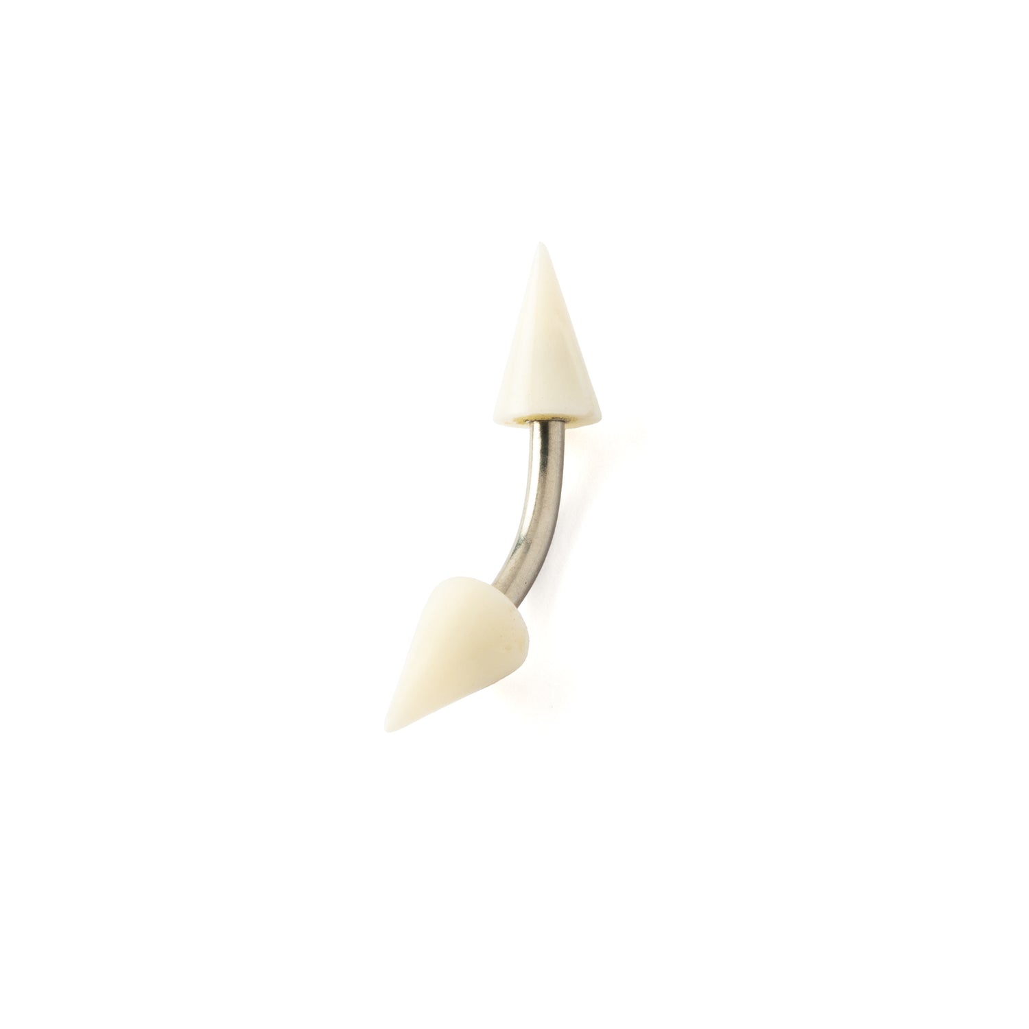 Bone Spikes Curved Barbell piercing