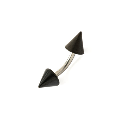 Horn Spikes Curved Barbell piercing