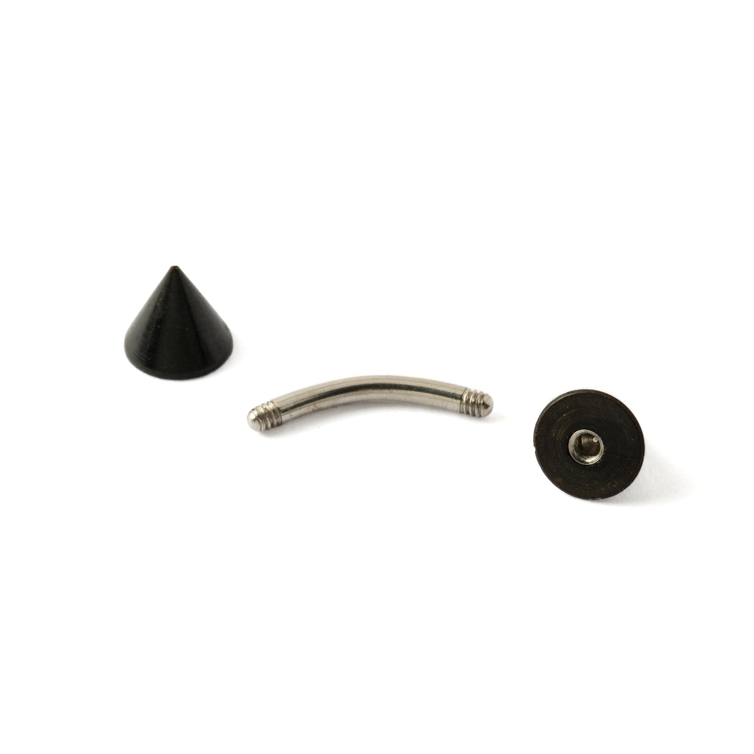 Horn Spikes Curved Barbell piercing