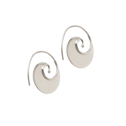 Spiral Wave Earrings right side view
