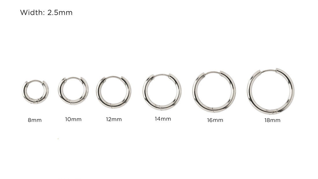 Eclipse Hoops- surgical steel hoop earrings