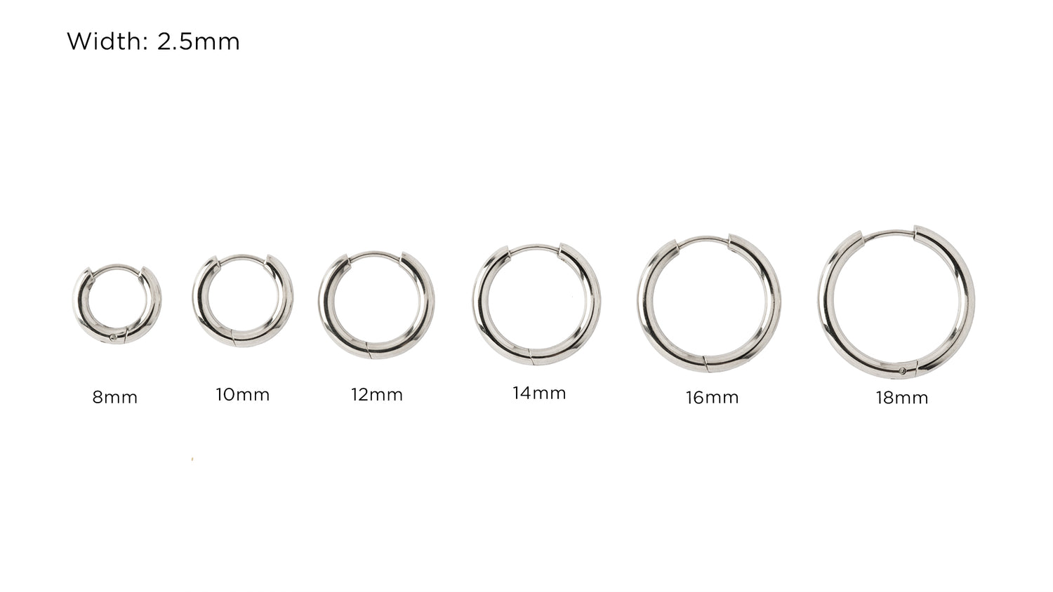 Eclipse Hoops- surgical steel hoop earrings