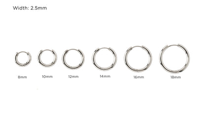 Eclipse Hoops- surgical steel hoop earrings
