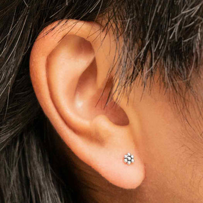 Spheres Flower Stud Earrings