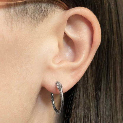 Ouroboros Open Hoops Earrings