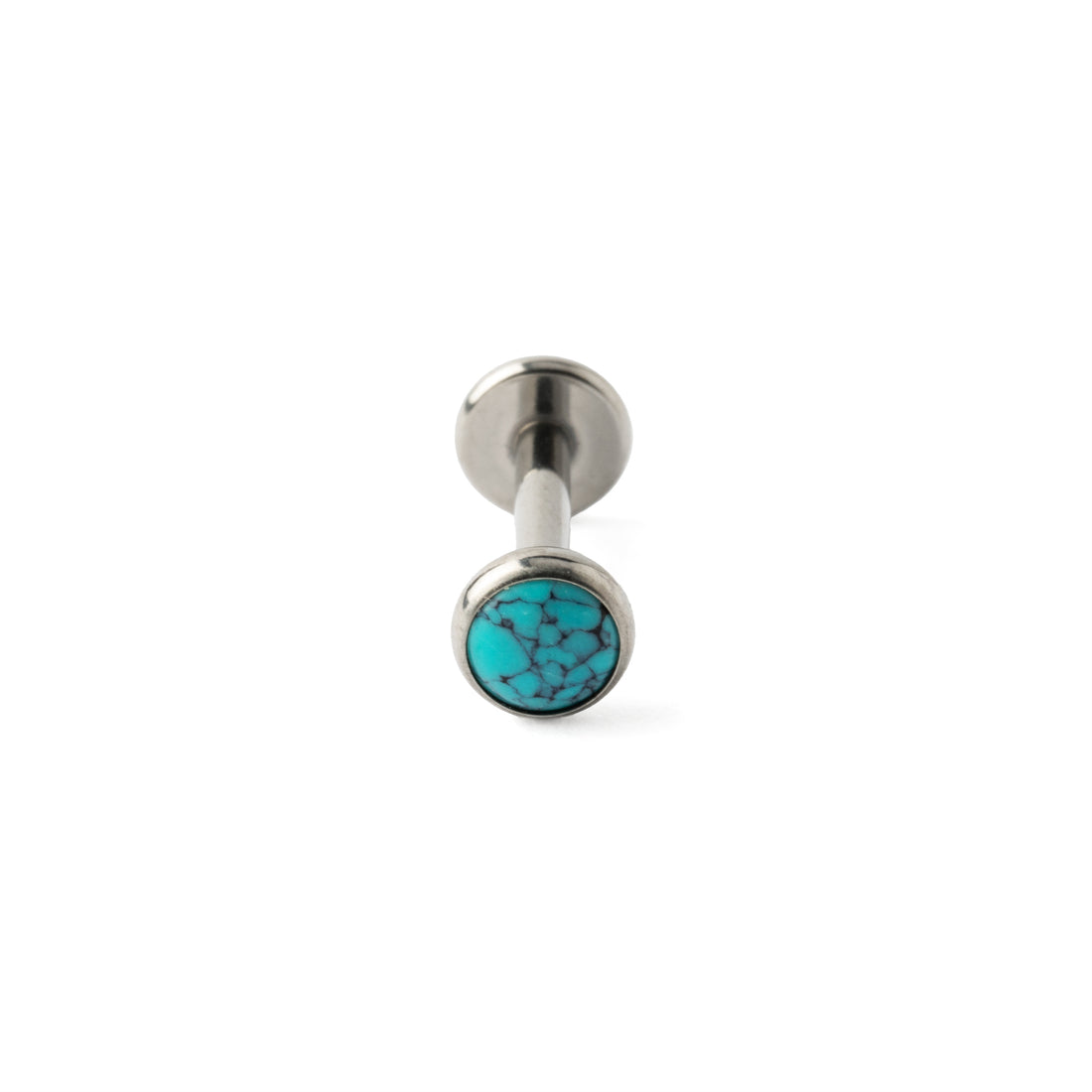 Titanium Labret with Turquoise