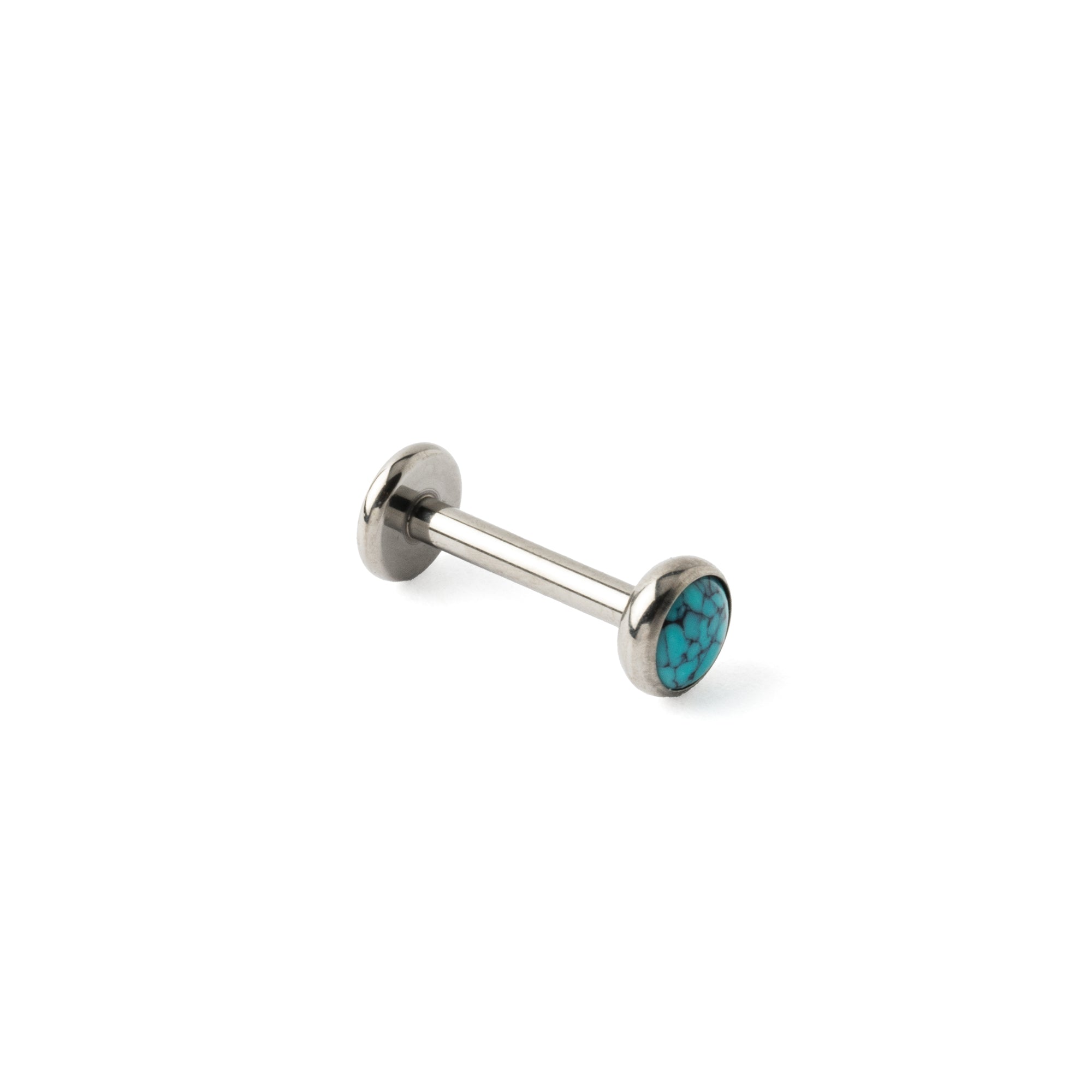 Titanium Labret with Turquoise