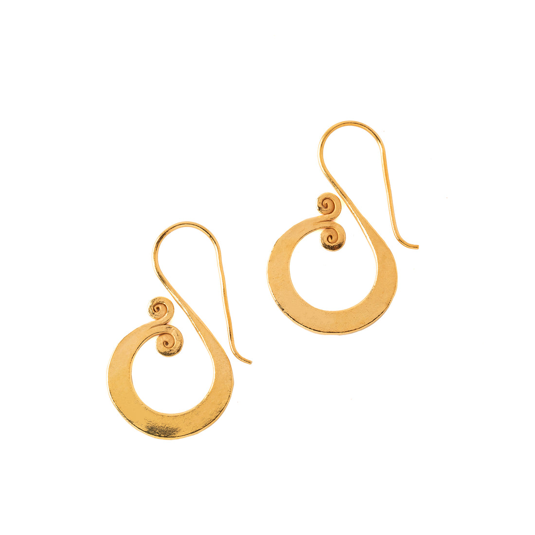 Gold Tribal Swan Earrings