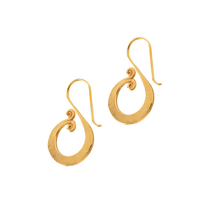 Gold Tribal Swan Earrings