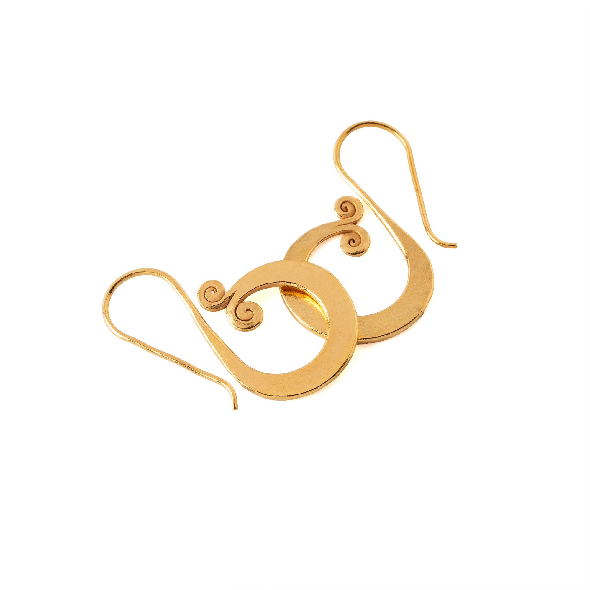 Gold Tribal Swan Earrings