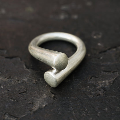 Twisted Plain Silver Ring