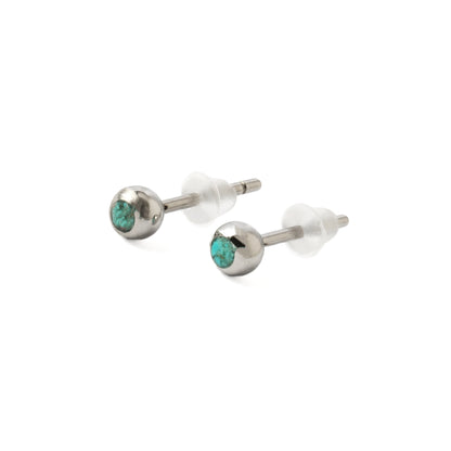 Turquoise Ear Studs right side view