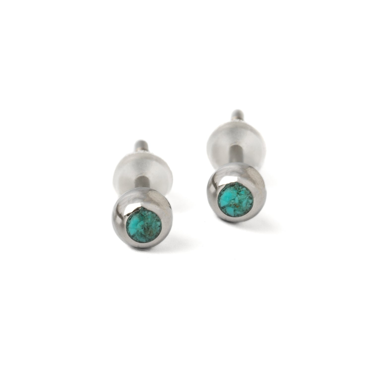 Turquoise Ear Studs frontal view