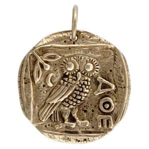 Owl of Athena Coin Charm