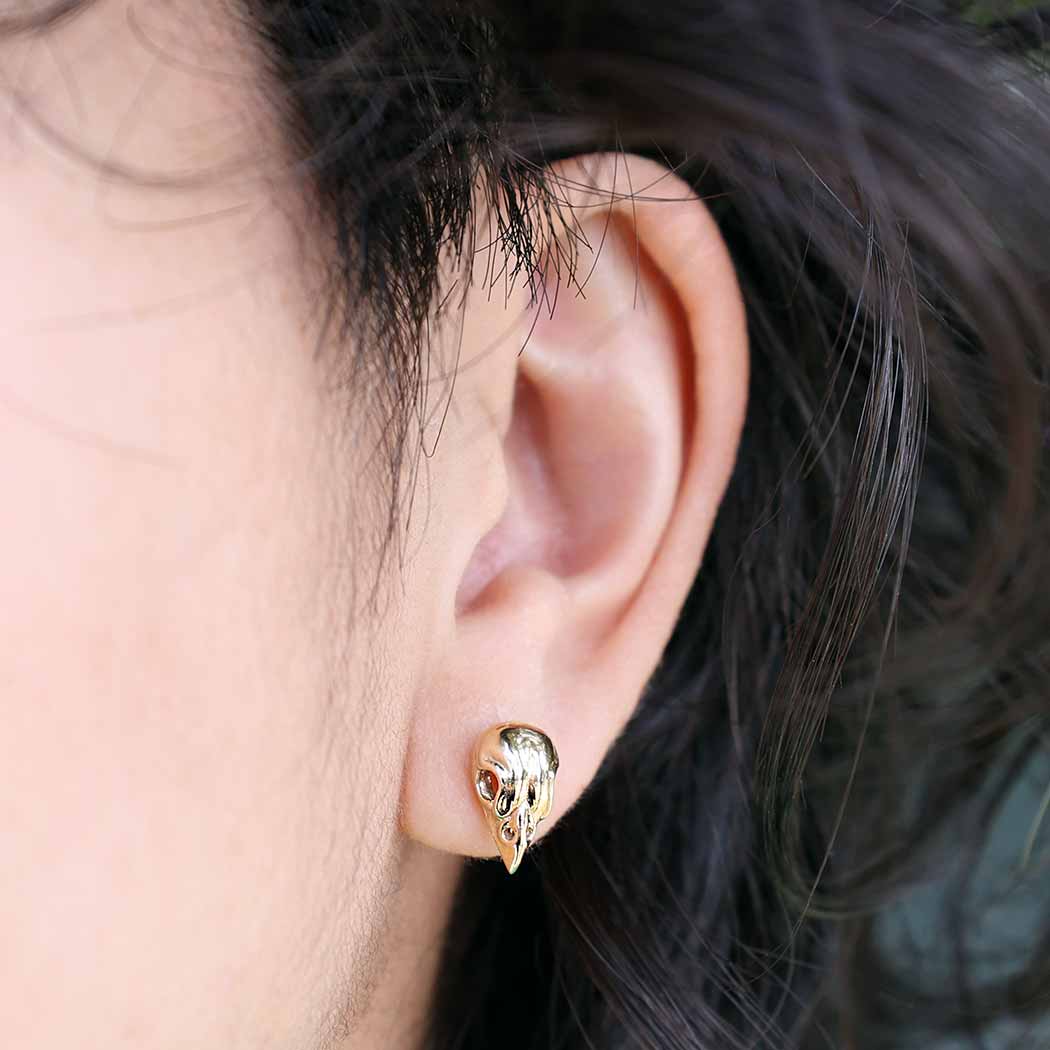 Sparrow Skull Studs