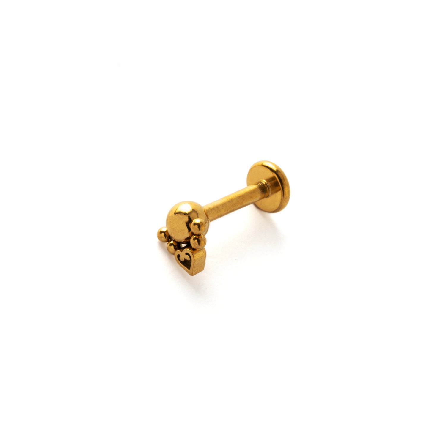 Venus Gold surgical steel internally threaded Labret right side view