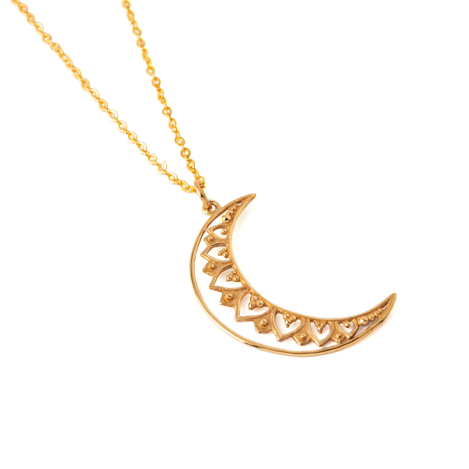 Vinyasa Moon Necklace right side view
