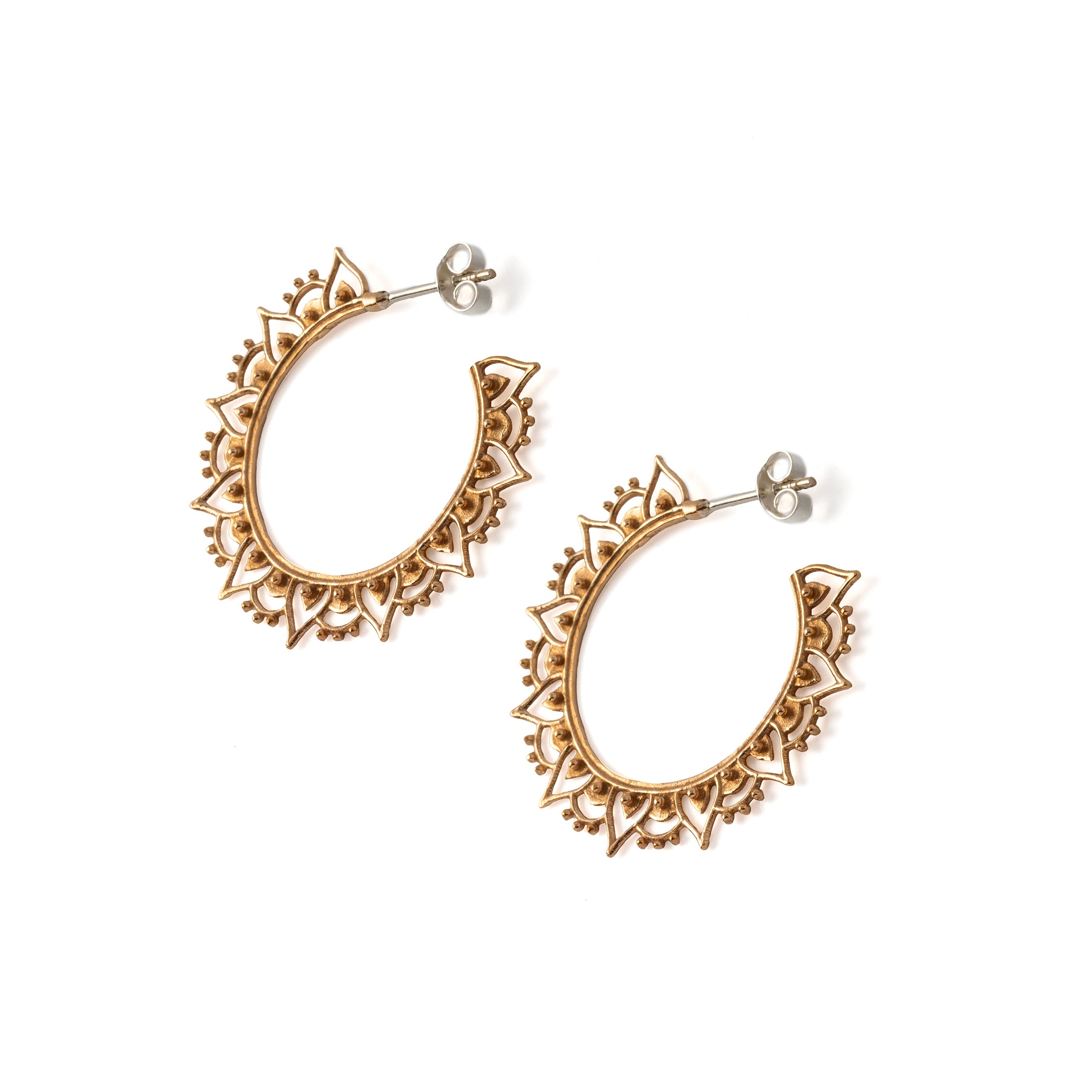 Side hoop clearance earrings