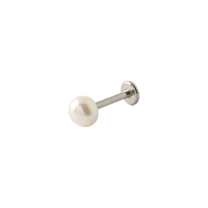 White Pearl Labret right side view